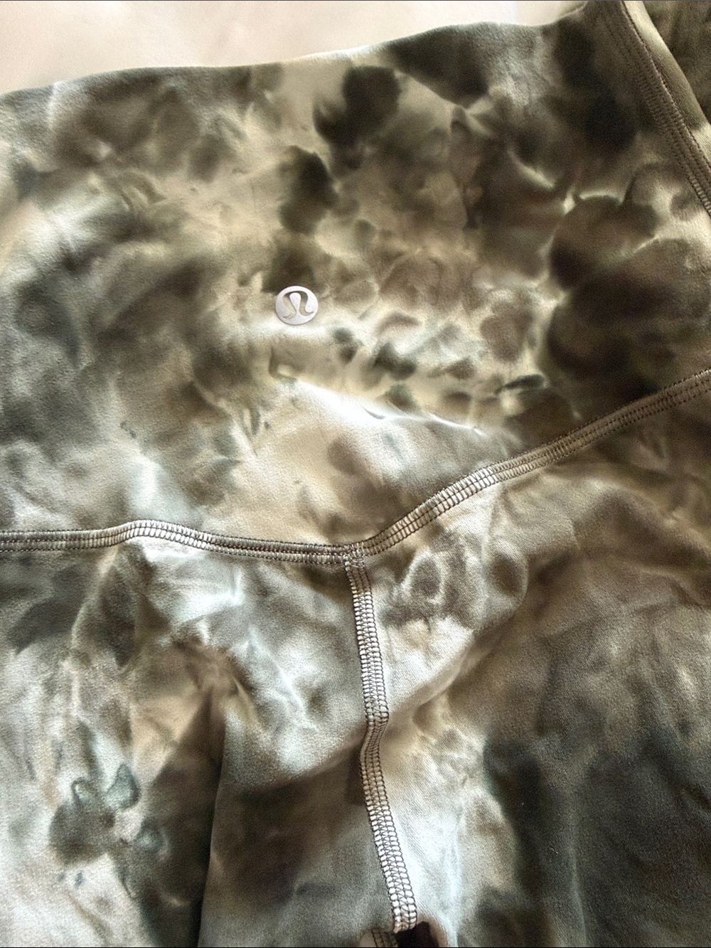 lululemon green tie-dye high-rise leggings
